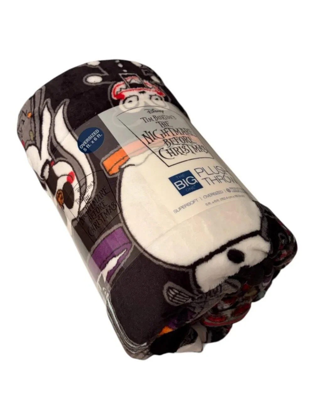 The Big One Nightmare Before Christmas Holiday Oversized Plush Throw 60